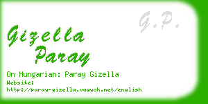 gizella paray business card